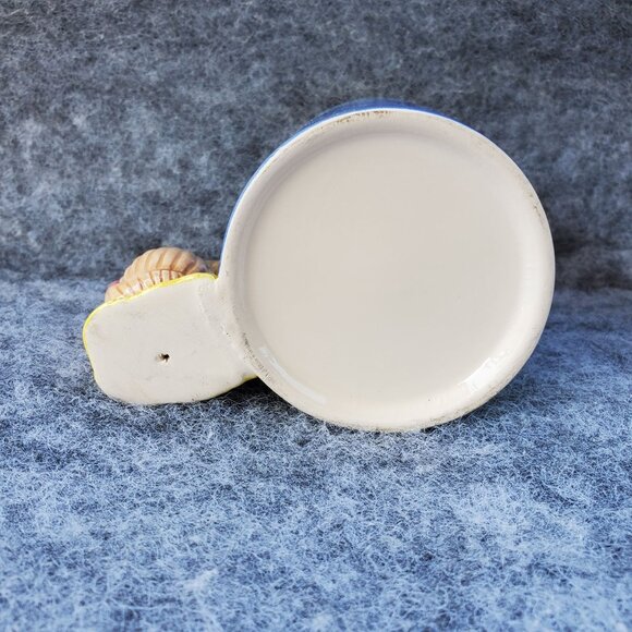 Vintage Florida Flamingo Ceramic Mug With Unique Seashell Handle From The 1980's - Picture 6 of 9